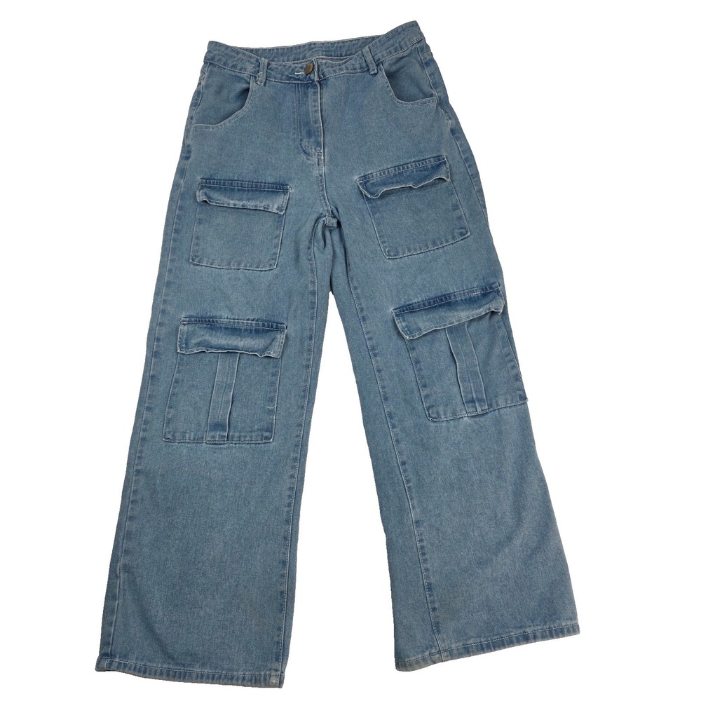 Women's Cargo Jeans‎ Baggy Wide Leg Mom Y2K